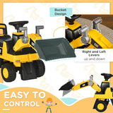 CAT Licensed Ride On Excavator Toy With Manual Shovel - Aosom - Omega Lifestyles