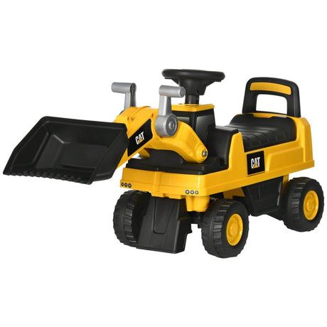 CAT Licensed Ride On Excavator Toy With Manual Shovel - Aosom - Omega Lifestyles