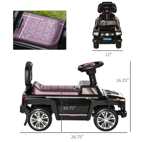 Toddler Off - Road Ride On Push Car With Horn And Storage - Aosom - Omega Lifestyles