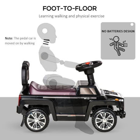 Toddler Off - Road Ride On Push Car With Horn And Storage - Aosom - Omega Lifestyles