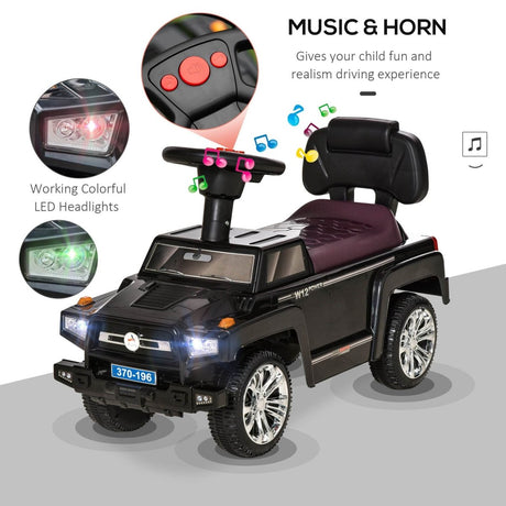 Toddler Off - Road Ride On Push Car With Horn And Storage - Aosom - Omega Lifestyles