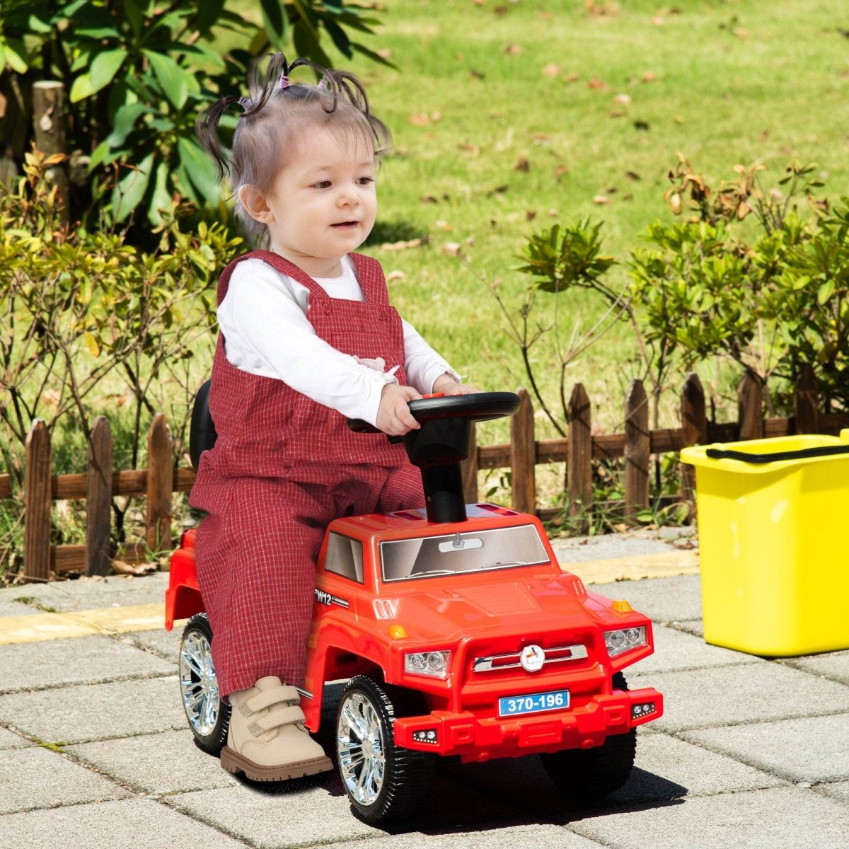 Toddler Ride On Push Car With Horn Music Lights - Aosom - Omega Lifestyles