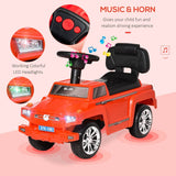 Toddler Ride On Push Car With Horn Music Lights - Aosom - Omega Lifestyles