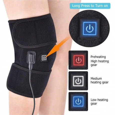 Heated Vibrating Knee Massage Pad For Relief - Sleep Galleria