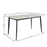 Mid Century Modern 55-Inch Round Sintered Stone Dining Table - Omega Lifestyles