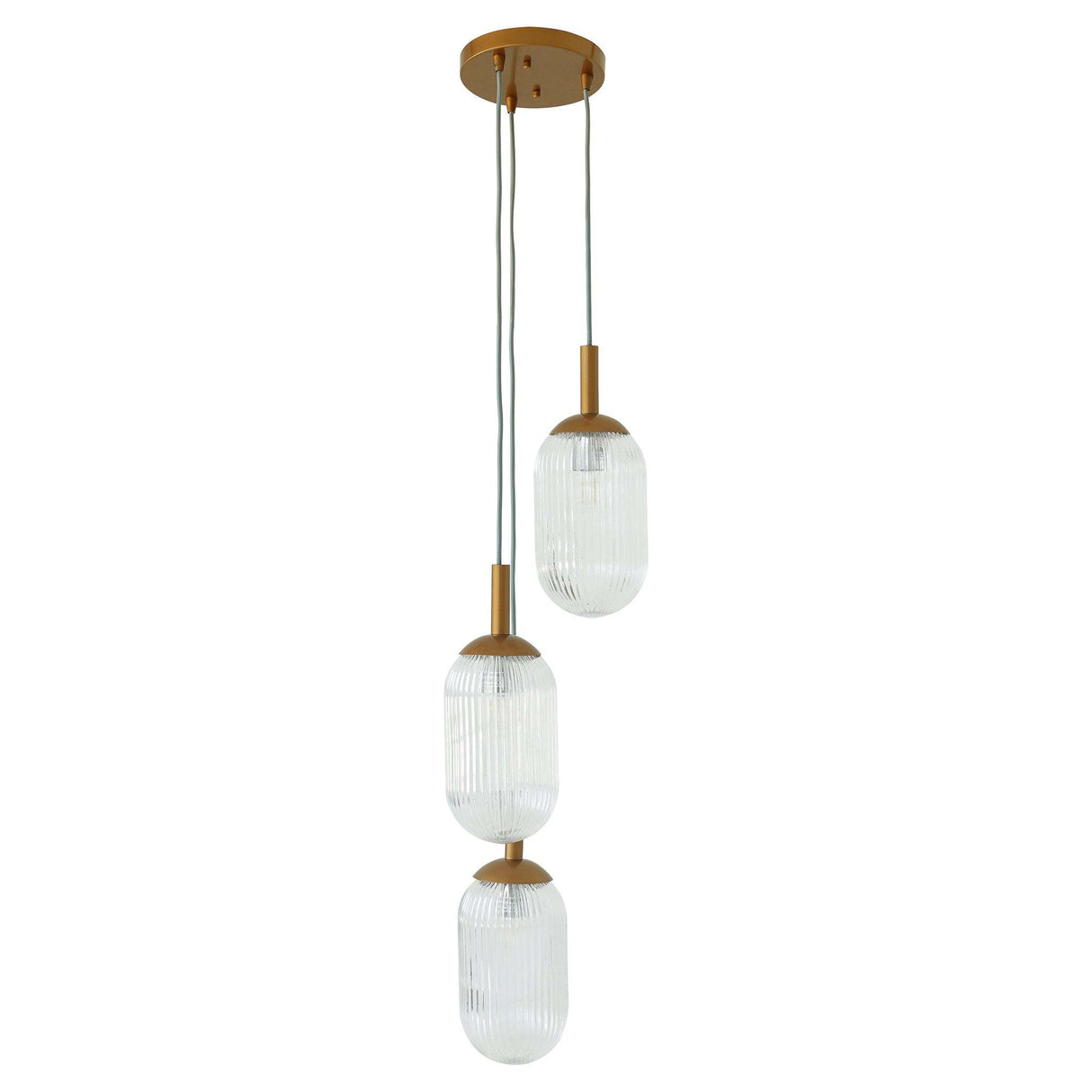 Retro Bronze Metal Clear Glass Ceiling Light Pendant