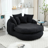 Oversized Chenille Memory Foam Bean Bag Sofa With Pillows - Omega Lifestyles