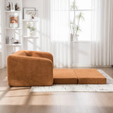 Convertible Chenille Foam Loveseat Sofa Bed With Pillows - Omega Lifestyles