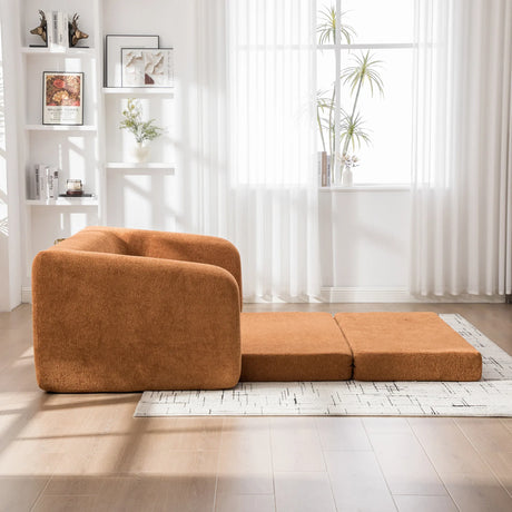 Convertible Chenille Foam Loveseat Sofa Bed With Pillows - Omega Lifestyles