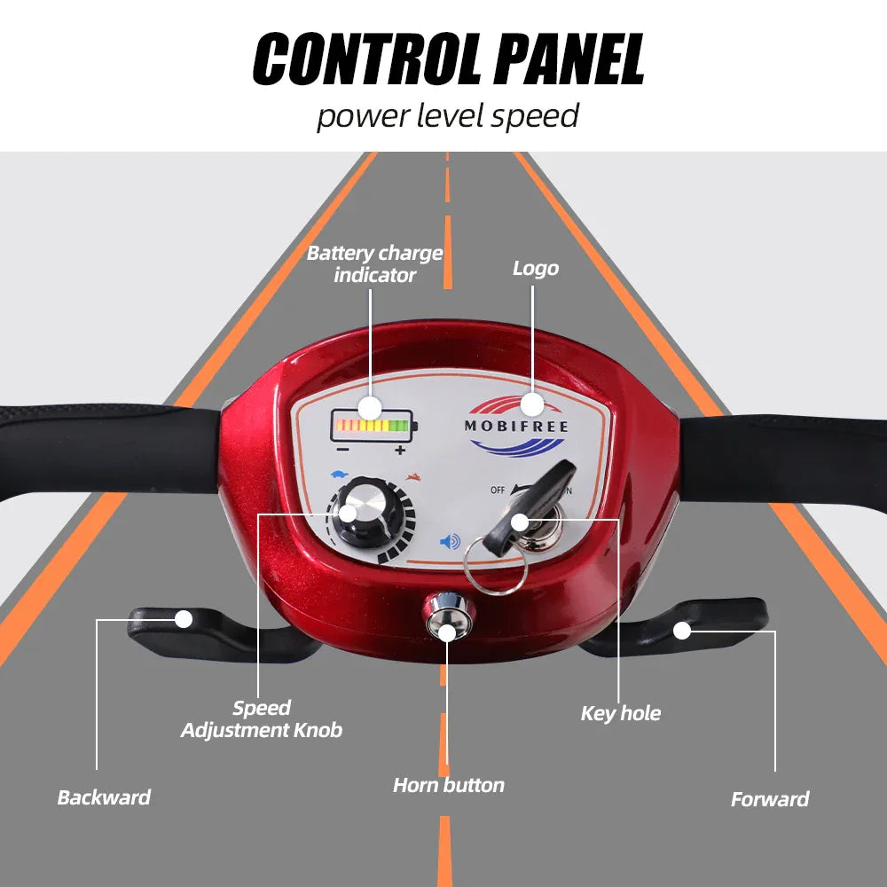 Foldable Lightweight 4-Wheel Manual Mobility Scooter M2020 - Omega Lifestyles