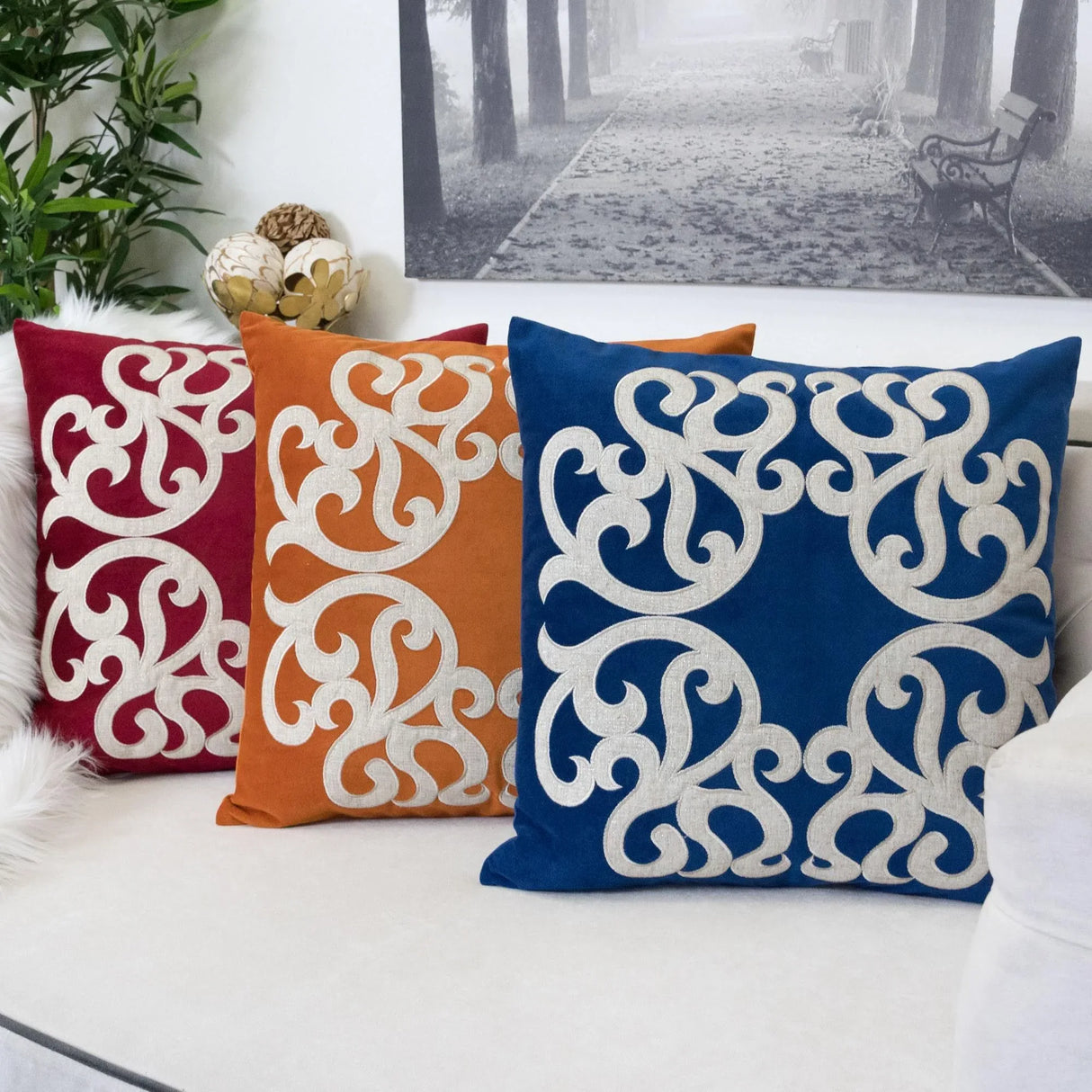 Polyester Velvet Decorative 20x20 Inch Pillowcase Cover - Omega Lifestyles