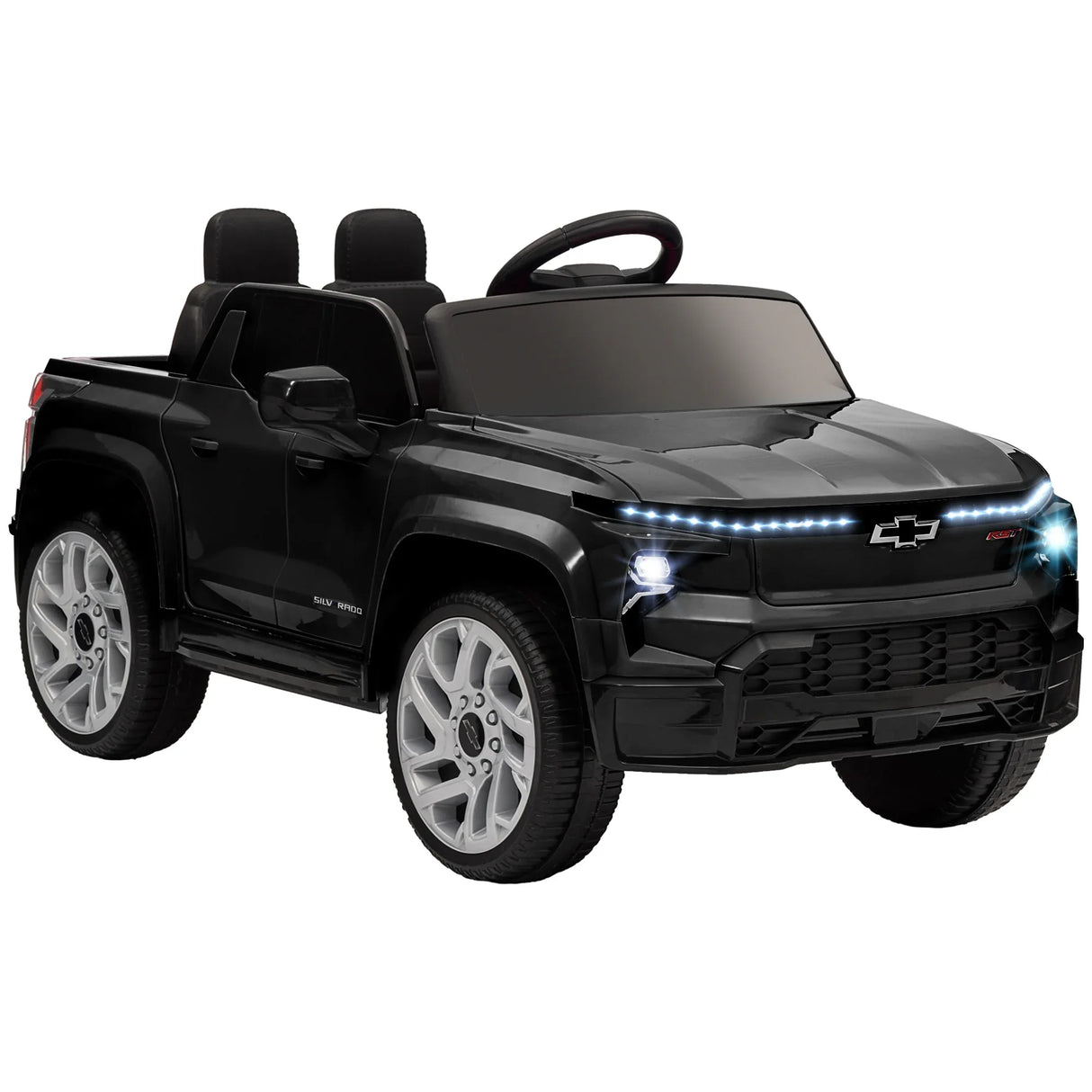 12V Licensed Chevrolet Silverado Kids Electric Ride-On Car - Omega Lifestyles