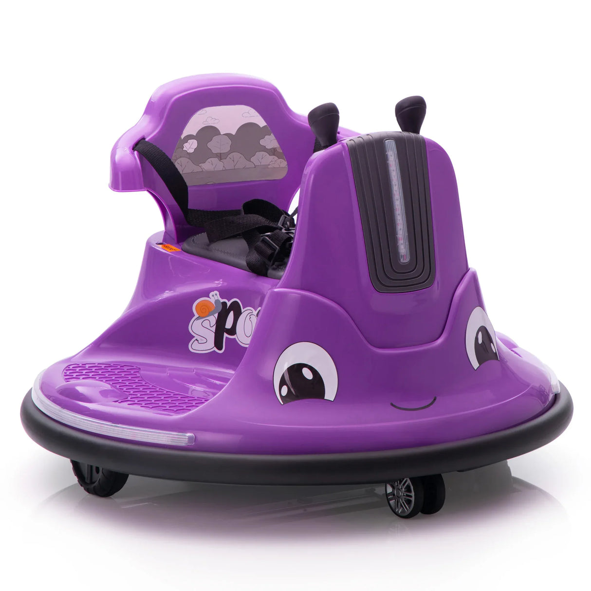 12V Snail-Shaped Kids Electric Remote Control Bumper Car - Omega Lifestyles