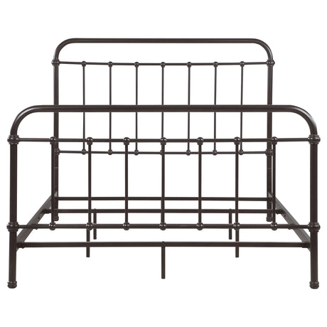 California King Farmhouse Dark Bronze Metal Bed Frame - Omega Lifestyles