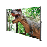 Manual Retractable Gray Side Awning Screen With UV Printing