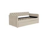 Twin Velvet Upholstered Daybed Frame With USB Charging - Omega Lifestyles