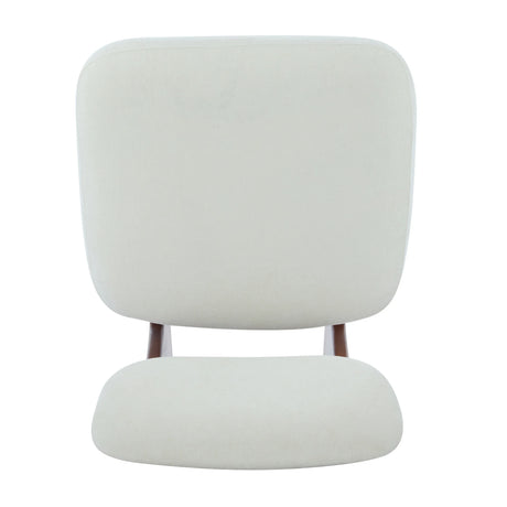 Set of 2 Modern Beige Polyester Upholstered Lounge Chairs - Omega Lifestyles