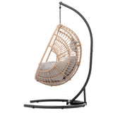 Outdoor Indoor Natural Color PE Wicker Hanging Chair