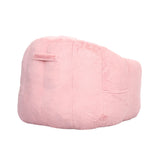 High Density Foam Pink Faux Fur Beanbag Chair - Omega Lifestyles