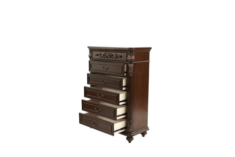 Traditional Antique Cherry Walnut Chest Of Drawers Furniture - Omega Lifestyles