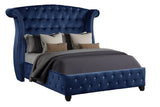 Modern Crystal Tufted Upholstered Velvet Queen Bed Frame - Omega Lifestyles