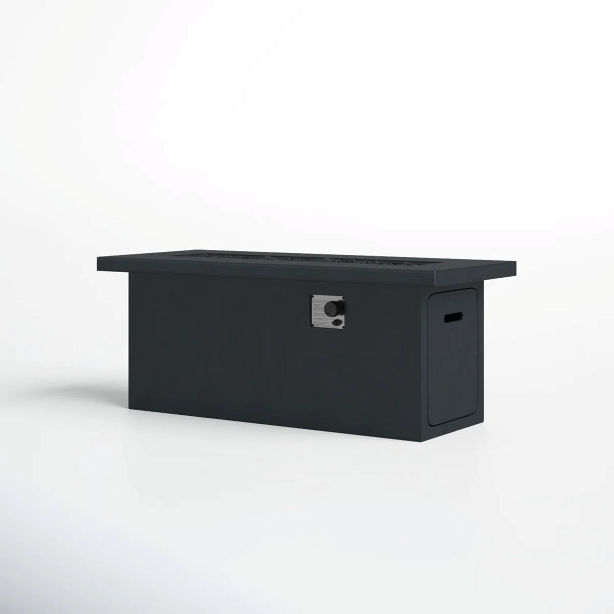 Charcoal Concrete Propane Outdoor Fire Pit Table