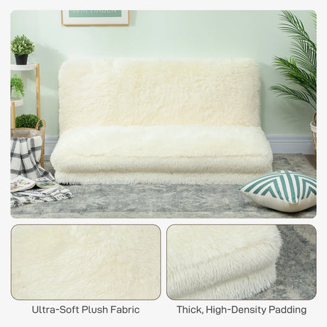 Ultra-Soft Plush Floor Sofa Bed With Foam Filling - Omega Lifestyles