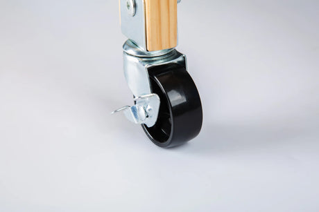 Rolling Kitchen Island Cart With Rubber Wood Tabletop - Omega Lifestyles