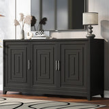 Modern Black Particle Board MDF TV Stand Cabinet - Omega Lifestyles