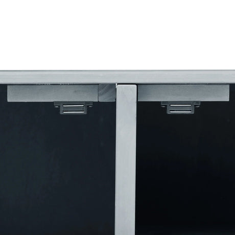 Outdoor Rolling Grill Cart With Raised Shelf Storage - Omega Lifestyles