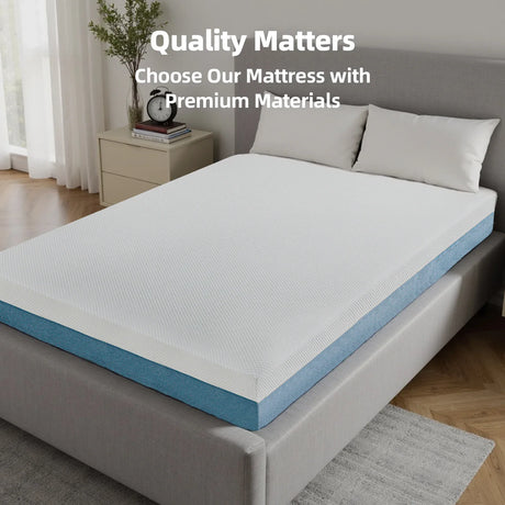 Medium 10-Inch Copper-Infused Cooling Foam Queen Mattress - Omega Lifestyles