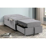 Velvet Adjustable Sleeper Lounge Chaise With Pillow - Omega Lifestyles