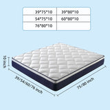 Twin Xl Medium Firm 10-Inch Hybrid Memory Foam Mattress - Omega Lifestyles