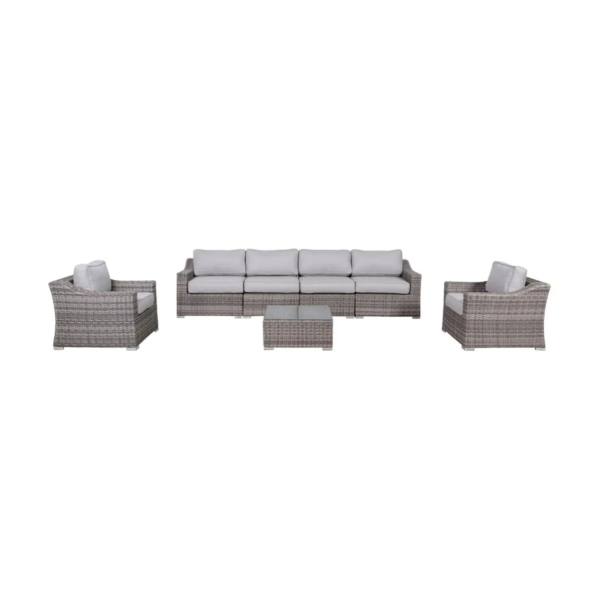 Fully Assembled Outdoor Wicker Seating Group With Cushions - Omega Lifestyles