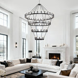 Farmhouse 70-Inch 60-Light Wagon Wheel Chandelier - Omega Lifestyles