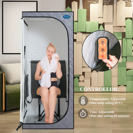 Portable Full Size Infrared Sauna Tent With Heating Foot Pad - Omega Lifestyles