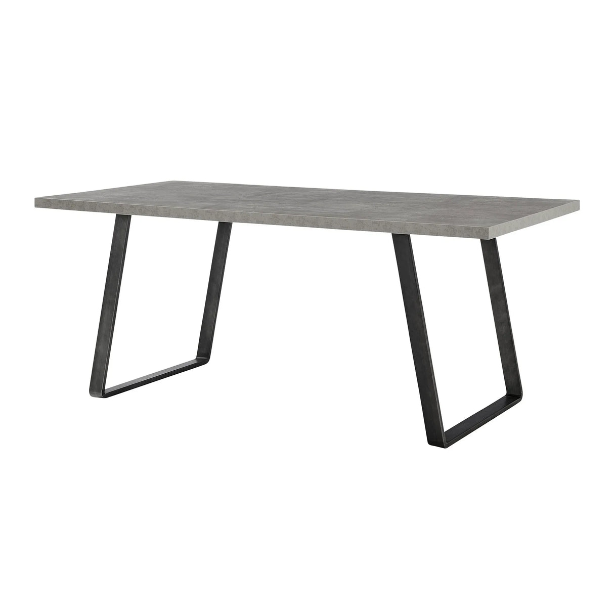 6-Piece Gray Metal Dining Table Chair Bench Set - Omega Lifestyles