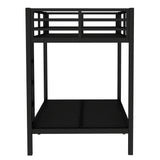 Metal Twin XL Over Twin XL Space-Saving Bunk Bed - Omega Lifestyles