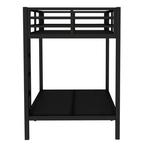 Metal Twin XL Over Twin XL Space-Saving Bunk Bed - Omega Lifestyles