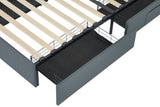 Twin Upholstered Bed Frame With Storage Drawers And USB Charging - Omega Lifestyles
