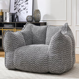 Chenille Bean Bag Chair With Resilient Foam - Omega Lifestyles