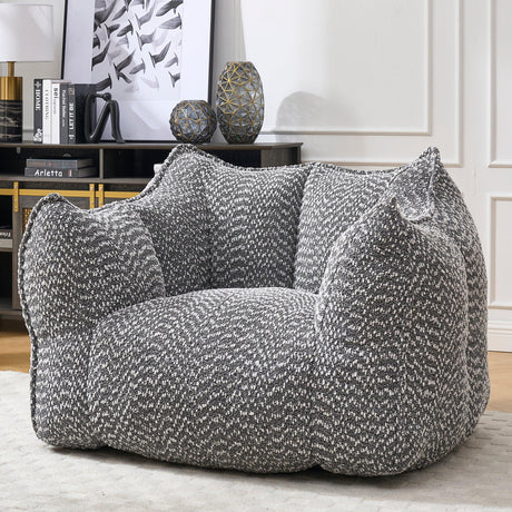 Chenille Bean Bag Chair With Resilient Foam - Omega Lifestyles