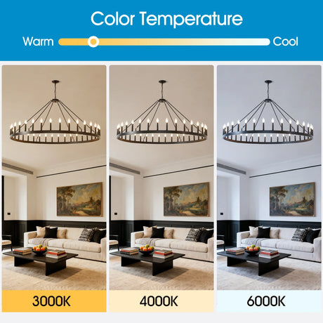 Matte Black Farmhouse 36-Light Wagon Wheel Chandelier - Omega Lifestyles