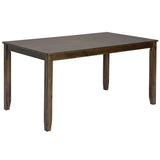 6-Piece Walnut Acacia Wood Dining Table Set With Bench - Omega Lifestyles