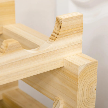 Natural Wood 72-Bottle Stackable Wine Rack Organizer - Omega Lifestyles