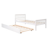 Twin Platform Bed Frame With Pull-Out Trundle - Omega Lifestyles