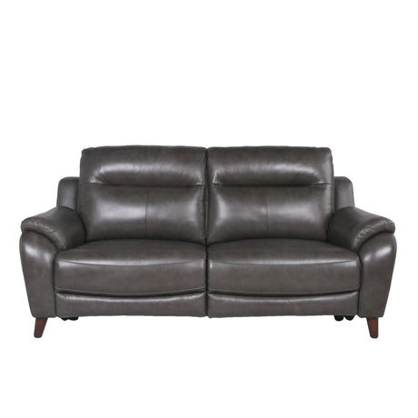 Top Grain Leather Reclining Power Sofa With Footrest Headrest - Omega Lifestyles