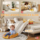 Indoor Yellow Toddler Slide With Safety Buffer Design - Omega Lifestyles