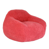 Spacious Rose Teddy Fabric Memory Foam Bean Bag Chair - Omega Lifestyles
