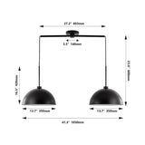 Industrial Modern Black Double Headed Adjustable Pendant Light - Omega Lifestyles